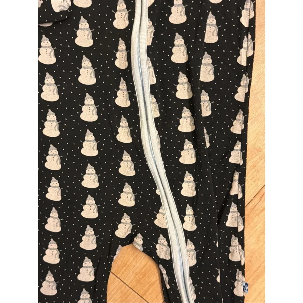 Kickee Pants Toddler Boys 4T Winter Snowman Footed Sleepe Pajamas VGC